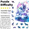 Polar Bear House In The Snow Wooden Puzzle Irregular Small Animal Pieces Flat Wooden Puzzle