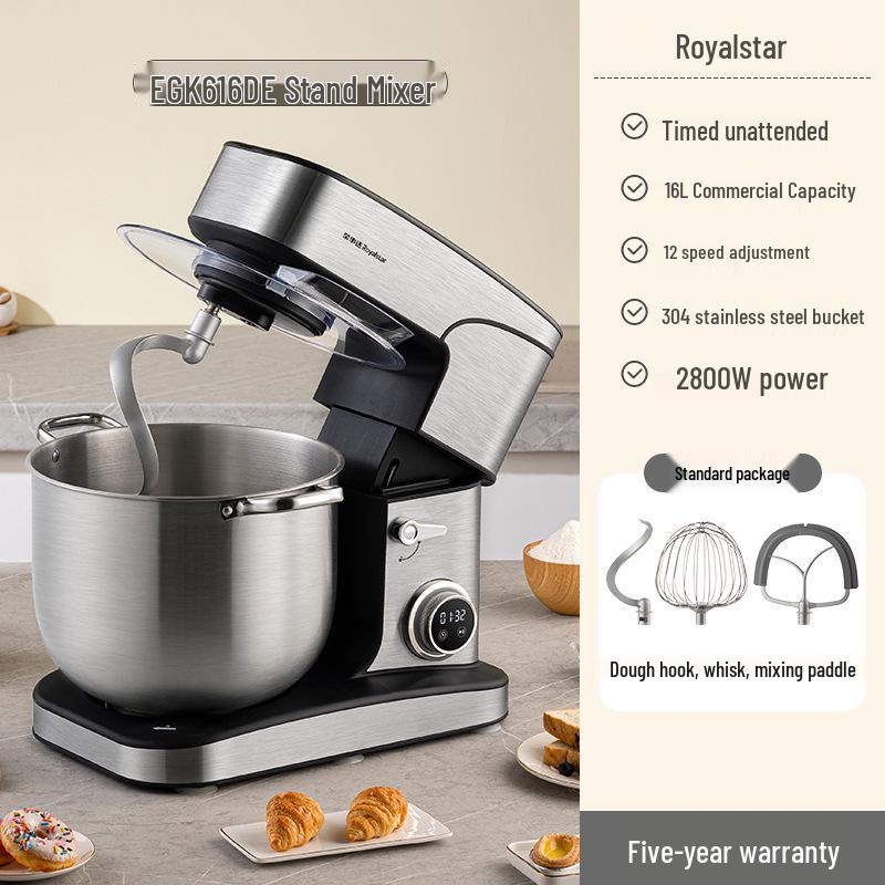 Oakes 16L Multifunctional Stand Mixer: Commercial Dough & Cream Whipping Blender for Custom Cake Toppings.