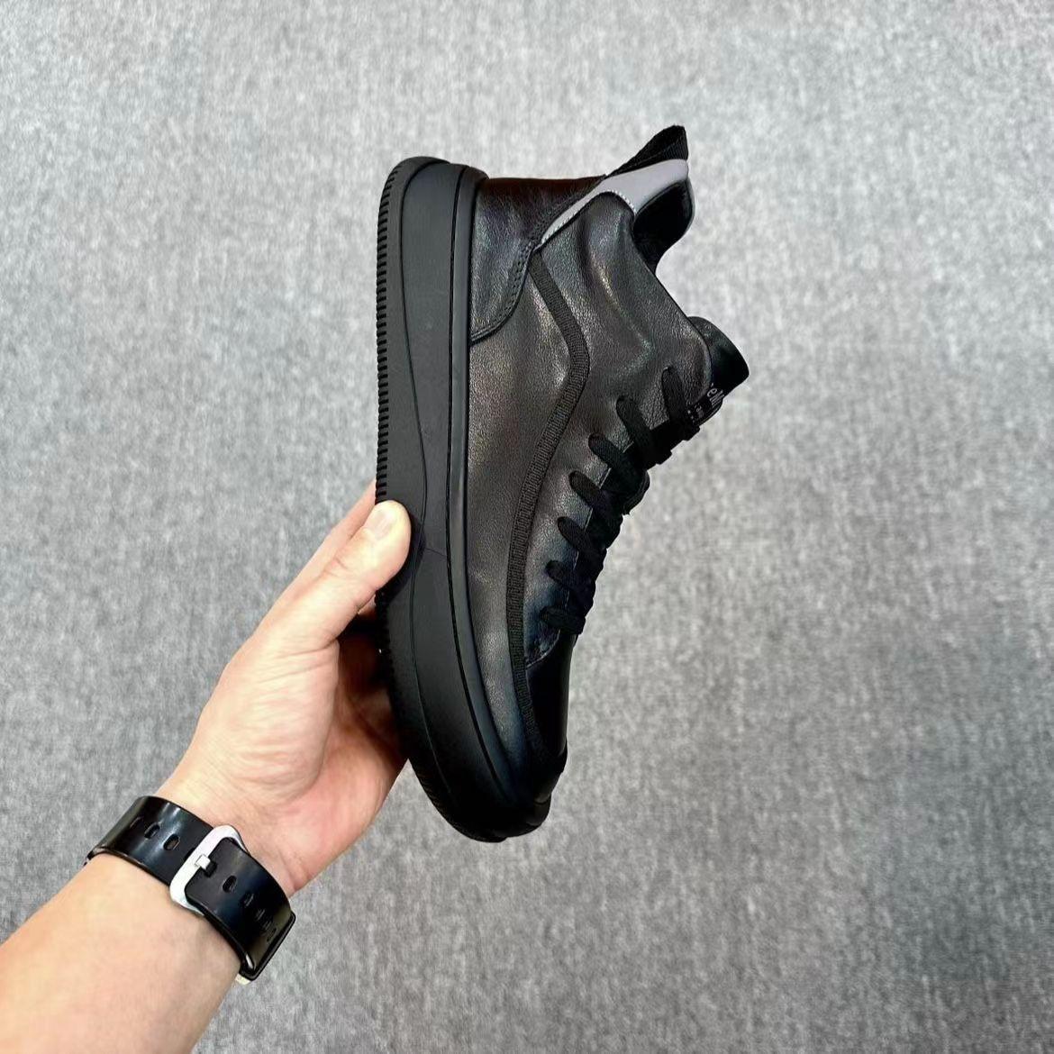 

Cotton shoes men s winter leather velvet warm trend versatile trendy brand high-top casual Zhongbang cotton boots men s clown 38