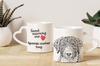 Spanish Water Dog - Cup with a Dog, Adorable Cup with a Heart-shaped Handle, Universal Gift from the Art-Dog Brand