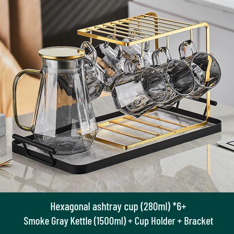 Heat-Resistant Glass Teacup and Pitcher Set