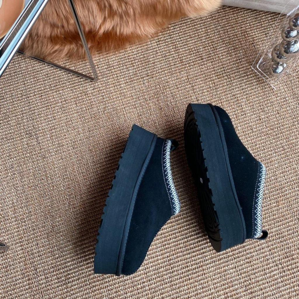 Sangpo Ethnic-Style Women's Winter Boots - Leather & Fur, Thick Sole, Height-Boosting, Velvety Warmth, Cotton Lining