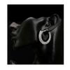 Ladies Premium Quality Round Earing Silver Circle Stones Jewellery Ear Ring Earrings UK