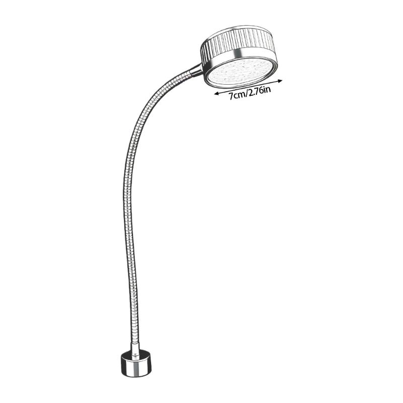 Magnetische wiederaufladbare BBQ-Leuchte mit 7 hellen LEDs, flexiblem Schlauch und 1200mAh Akku für Grillen, Camping und Angeln