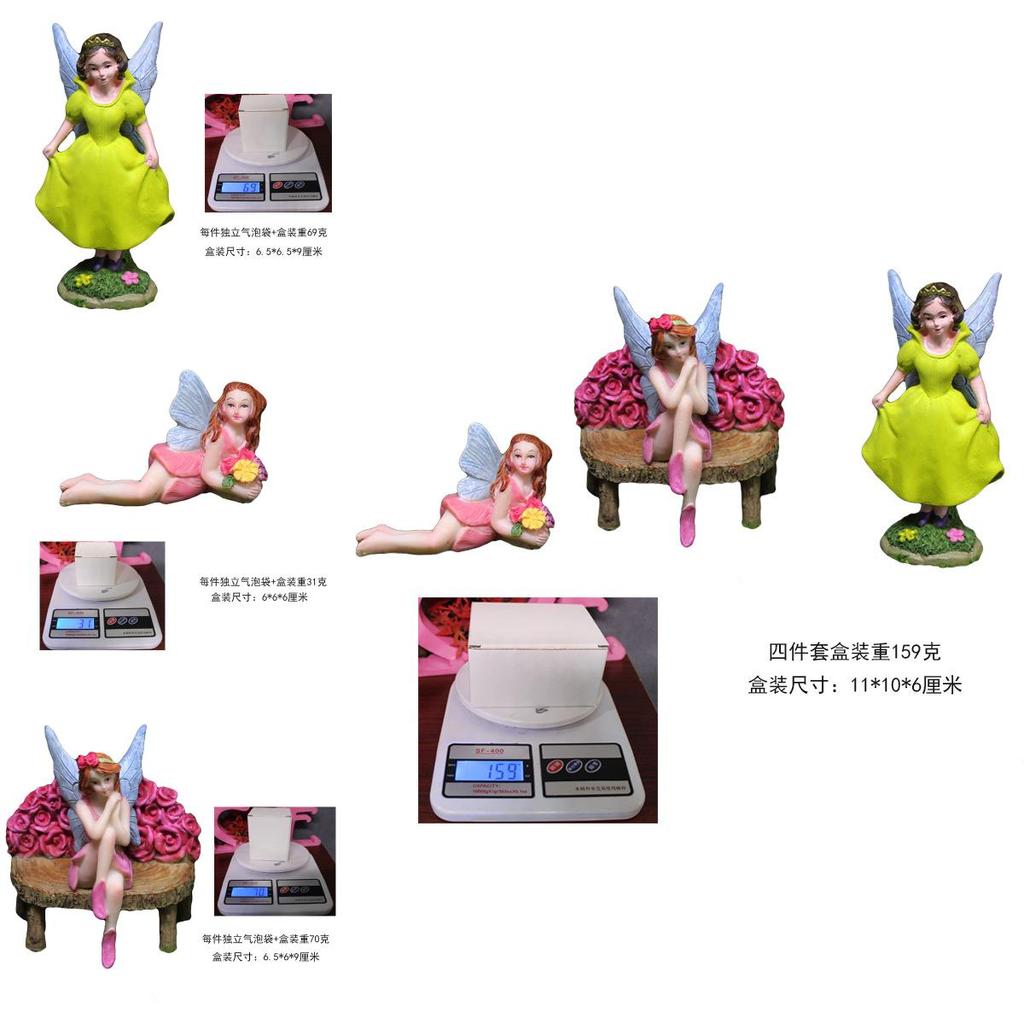 Flower Fairy Creative Miniature Resin Garden Scene With Fairy And Dwarf Decor For Gifts And Parties