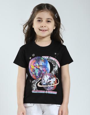 Girls Printed Round Neck Top