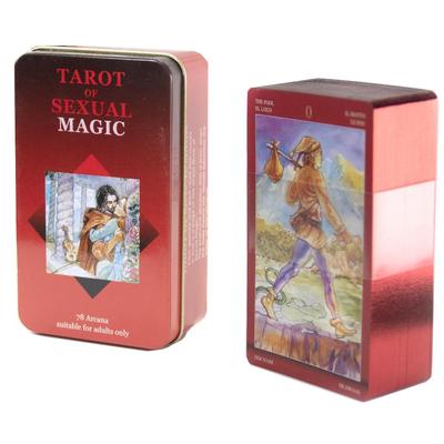 Tarot of Sexual Magic Deck In A Tin Box Gilded Edge for Fortune Telling Game Card