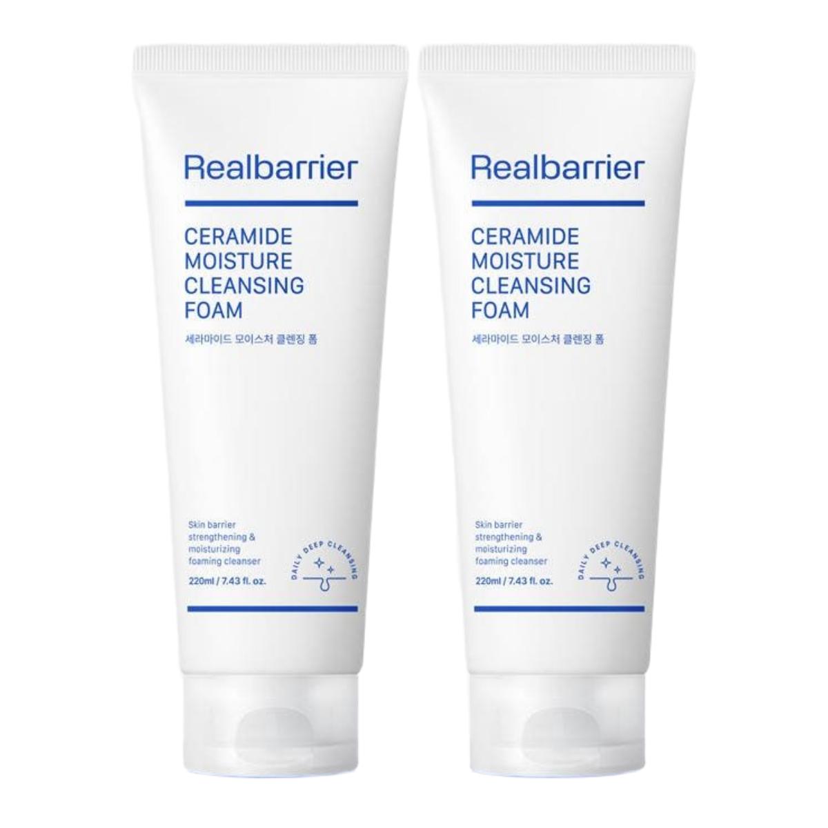 

Real Barrier Ceramide Moisture Cleansing Foam 120ml x 2ea Low pH Hydrating Facial Wash for Sensitive Skin