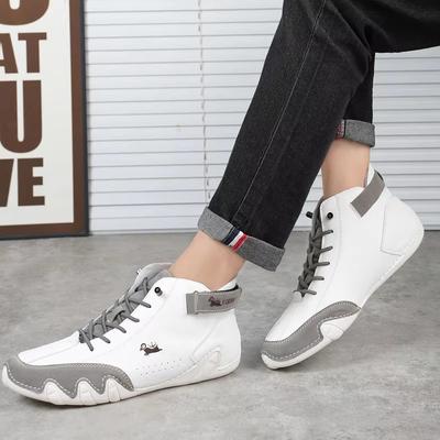 Women's Travel Boots Luxury Brand Waterproof Anti Slip Rubber Sole Elegant Fashionable British Trend Minimalist Off White Shoes
