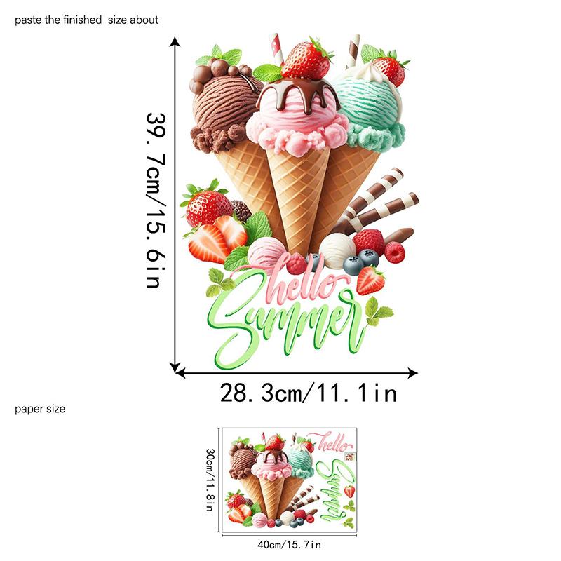 Kreativa Och Roliga Glassväggklistermärken - Självhäftande Glassklistermärken För Rum, Vardagsrum, Kök Och Heminredning