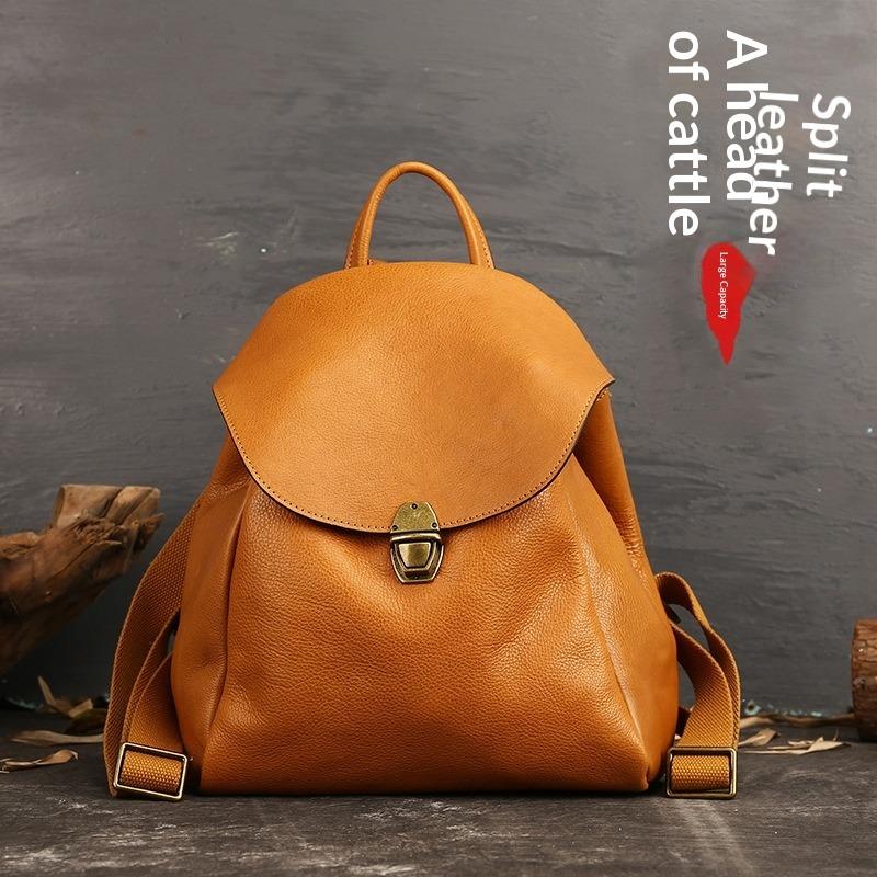

Fashion Women s Bag New Genuine Leather Women s Backpack Retro Top Layer Cowhide Student Backpack Casual Travel Backpack Women