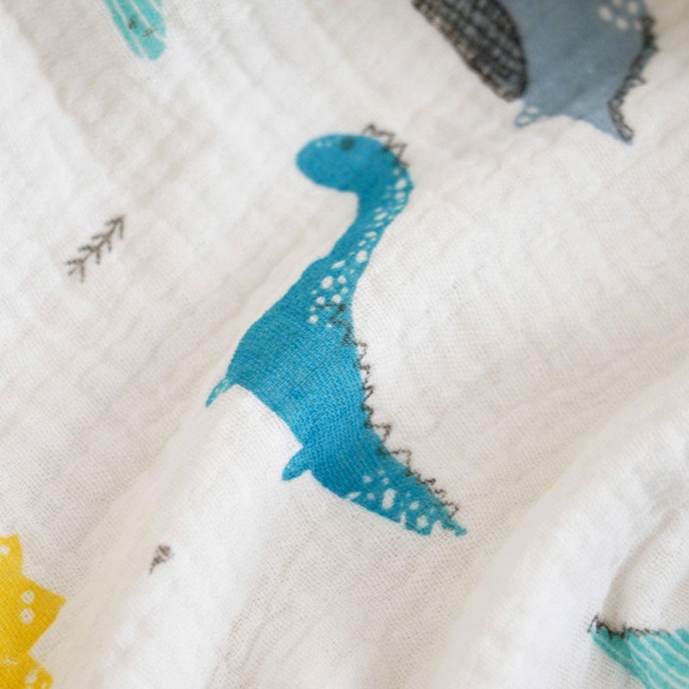 Four Layer Hooded Bathrobe Cartoon Printed Infant Bathrobe Warm Baby Gauze Bath Towel  Sleepwear