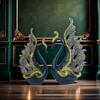 European Style Decorative Couple Swan Ornaments for Living Room, Bedroom, Office, and Entryway