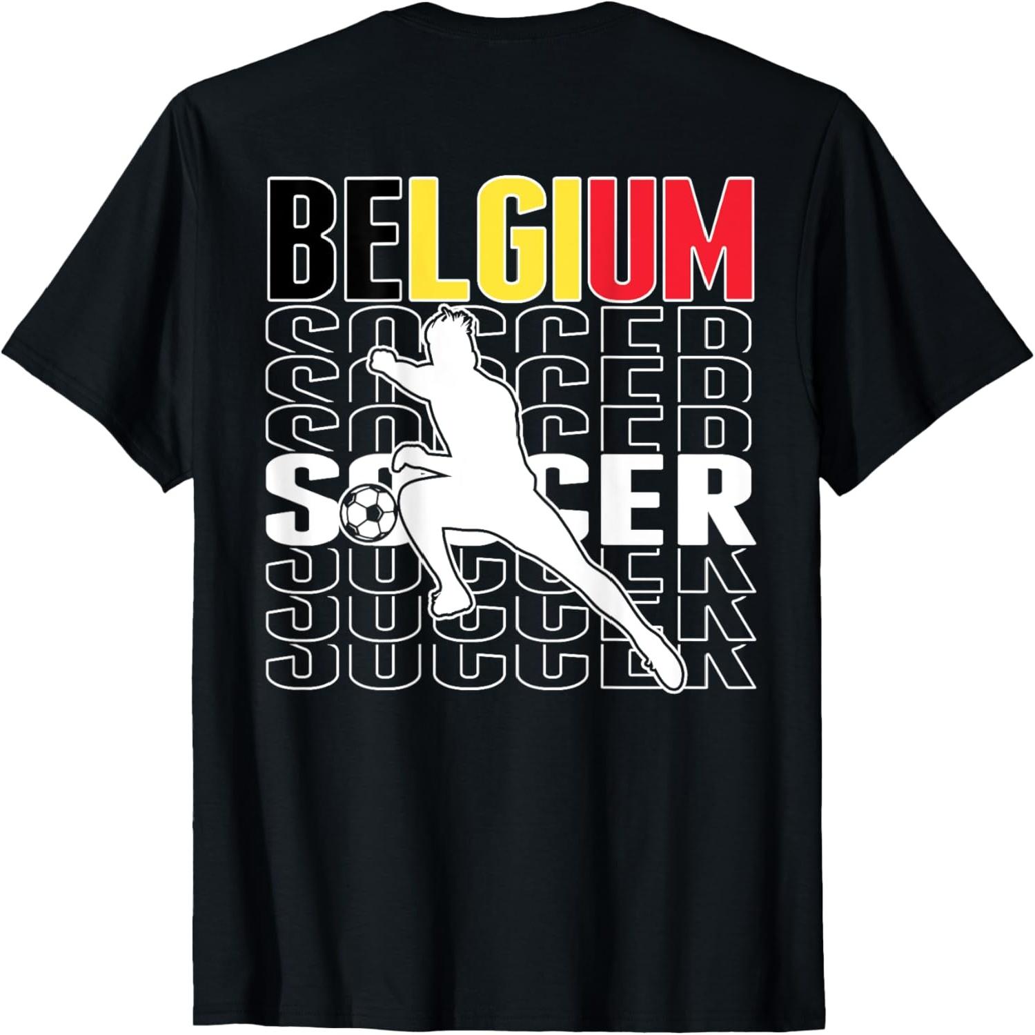 Belgium Soccer Lovers Jersey - Proud Belgian Football Fans T-Shirt(1) S