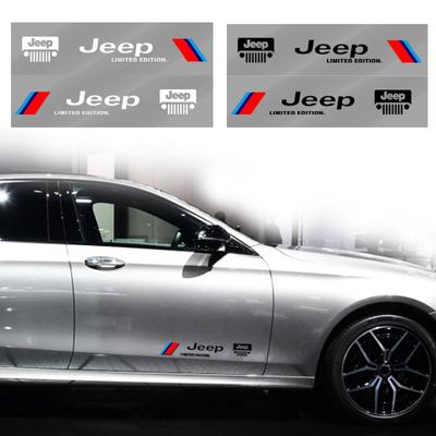 2 ks Auto 3D Samolepky Auto Boční Karoserie Sportovní Samolepky Obtisky Auto Příslušenství pro Compass Příslušenství Renegade Wrangler Gladiator Cherokee JL JK