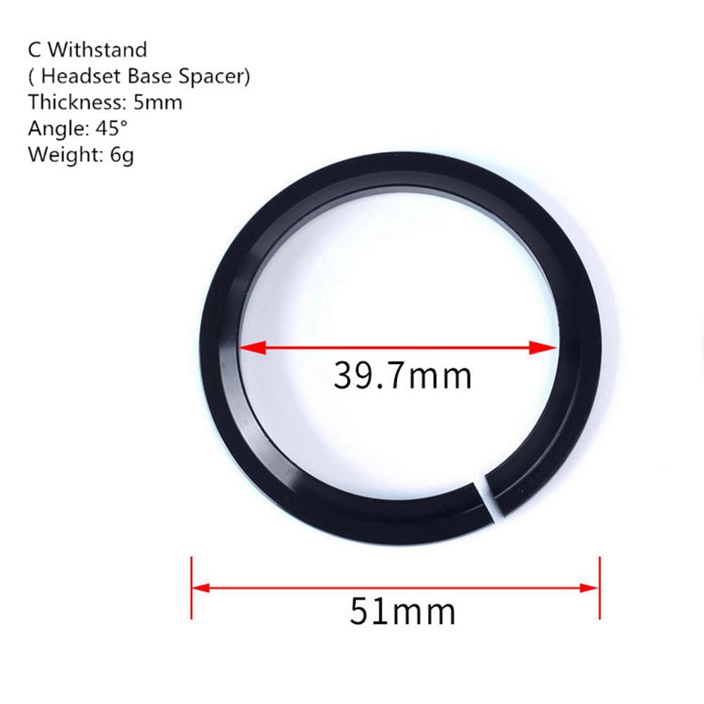 

Risk 1.5inch Bike Headset Base Spacer Crown Race Bike Headset Washer Bicycle Parts Tapered Fork Straight Fork 45 Degree