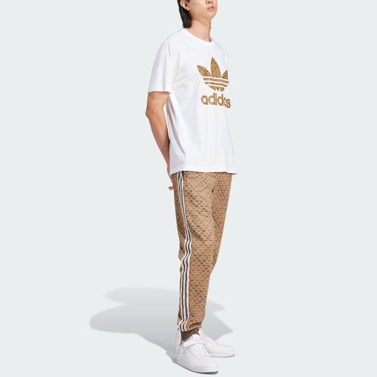 adidas Classic Monogram Graphic Tee White/Earth Strata Men Streetwear IS2932