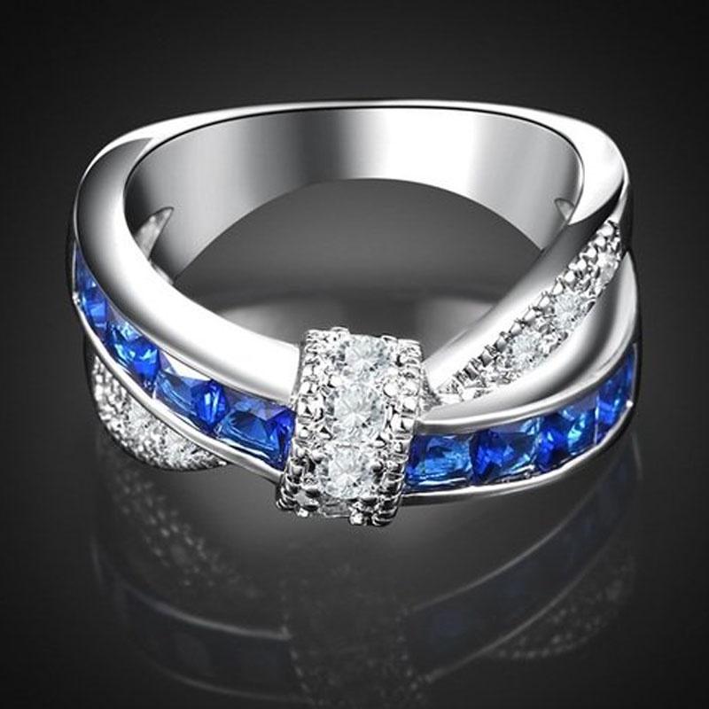 Geometric Copper Ring With Stunning Zircon Cross Design In Multiple Elegant Colors