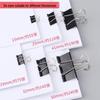 Black Metal Long Tail Clips - Stationery Folder for Documents, Student Papers, and Office Supplies.