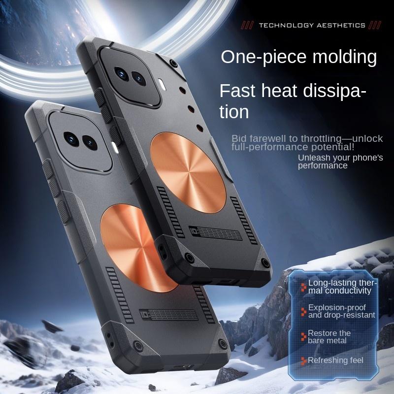 For VIVO IQOO Z11 Turbo phone case, made of lightweight silicone material, with magnetic adsorption and heat dissipation design