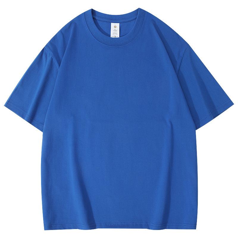 260g High-Quality Double Yarn Ice Cool Heavyweight Loose Drop Shoulder Short Sleeve T-shirt with Custom Logo for Class or Group Uniforms