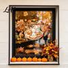 Autumn Window Clings 2Pcs Fall Maple Leaves Animals Static Stickers Squirrel/Hedgehog/Rabbit/Raccoon Glass Home Ornament PVC Waterproof for