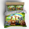 "Jungle Animal Decorative Set" Bedding Set with 1 Duvet Cover 2 Pillowcases Single Double King Queen, Gift