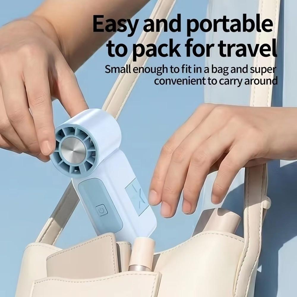 Strong Wind Cooling Small Fan USB Rechargeable Electric Fan Portable Pocket Fan For Outdoor