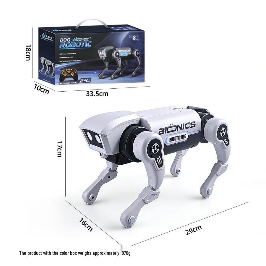 2026 Bionic Smart Robot Dog: Programmable Remote Control Electric Toy with Singing, Dancing, and Stunt Features for Kids