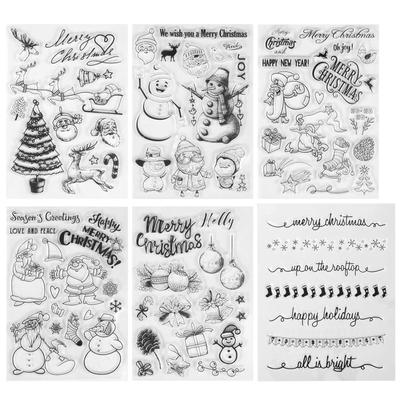 Kesote Christmas Clear Stamp Set, 6 Sheets