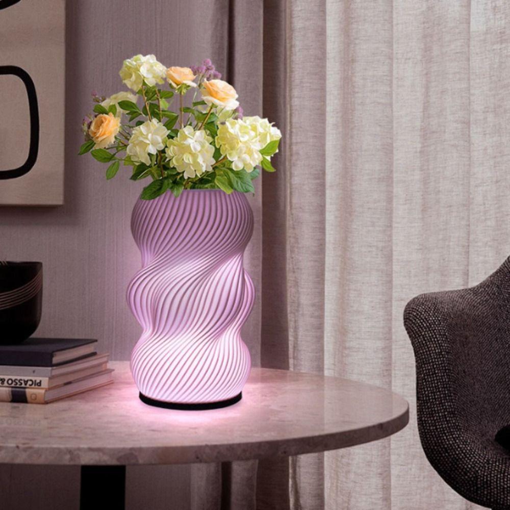 3D Printing LED Desk Lamp Dimmable Minimalist Vase Table Lamp USB Powered Adjustable Color Temperature Decorative Desk Lamp
