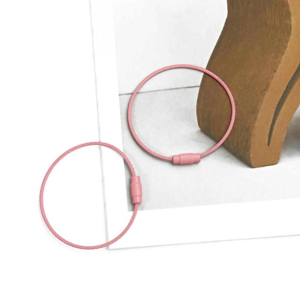 2Pcs Steel Wire Spray Painted Keyring Ring For DIY Bracelet Jewelry Making Craft Accessories