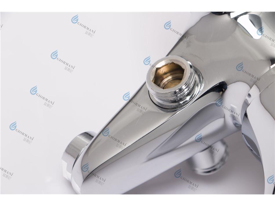 Dual-Use Copper Faucet with Dual Handles and Shower Head for Hot and Cold Basin