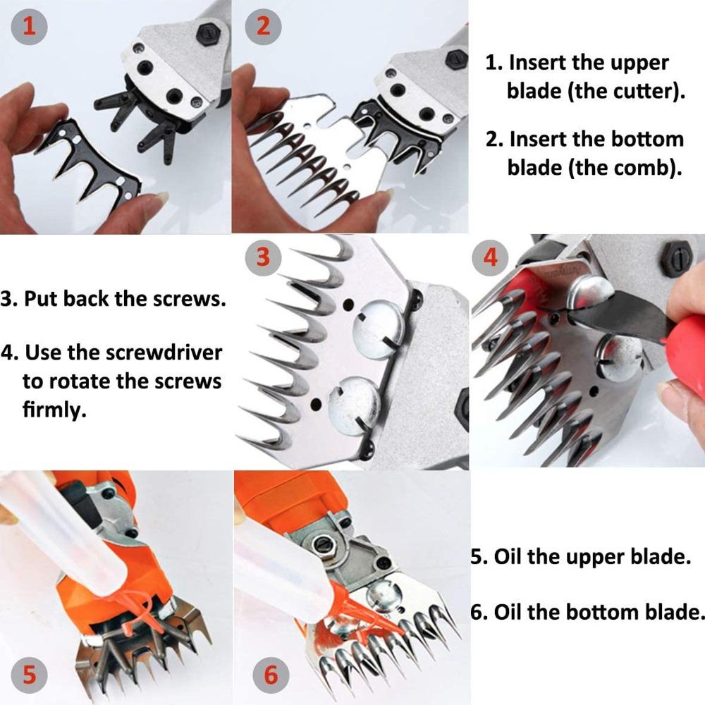 Curved Design Sheep Shears Blade 9 Tooth Electric Cutter Wool Cutter Blade Clipper Scissor Blade Goat Clipping