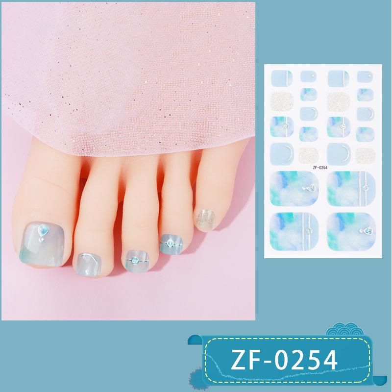 New Toe Nail Stickers 3D Manicure Stickers Toenail Bronzing Imitation Diamond Girl Cute Nail Polish Film Manicure Stickers
