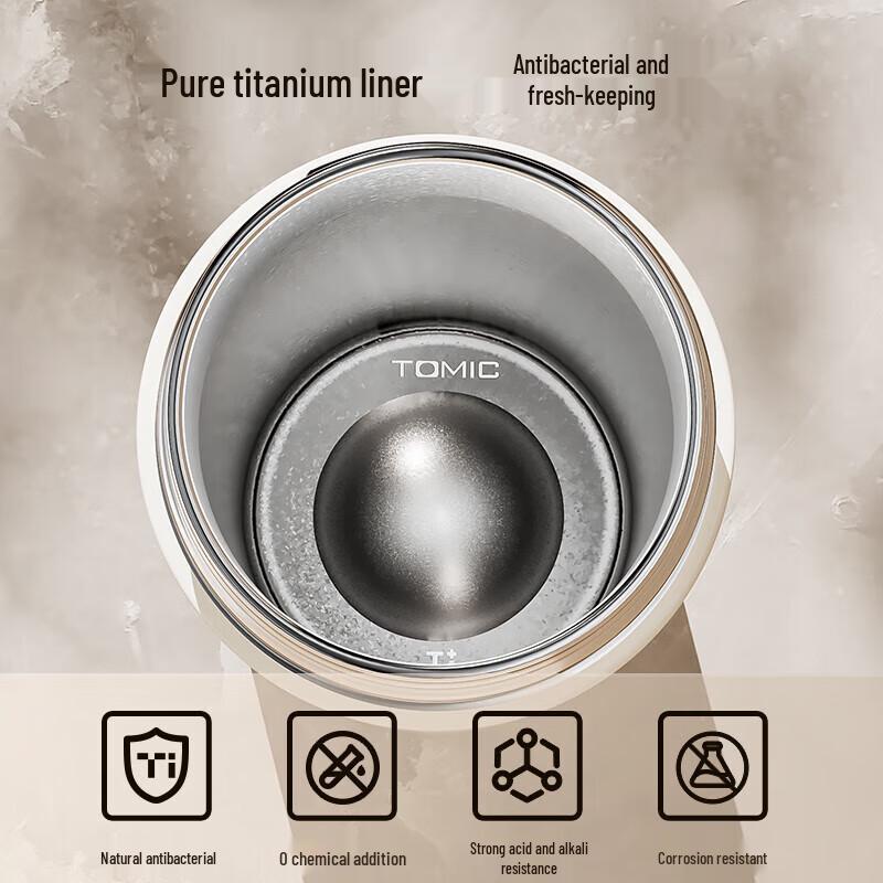 TOMIC Pure Titanium Tea Infuser Insulated Mug