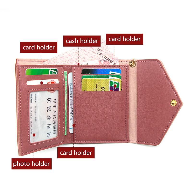 New Simple Women Wallets Short Card Holder Large Capacity Female Purses High Quality Small Card Bag Coin Pocket Wallet For Girls