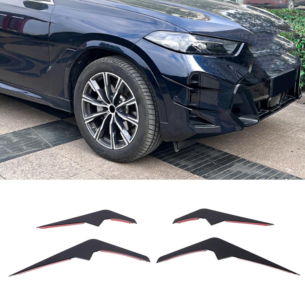 4 ks Spoilery bočních mřížek předního nárazníku Aerodynamické štěpící ploutve náhrada pro X6 G06 LCI M Sport 2023 a novější