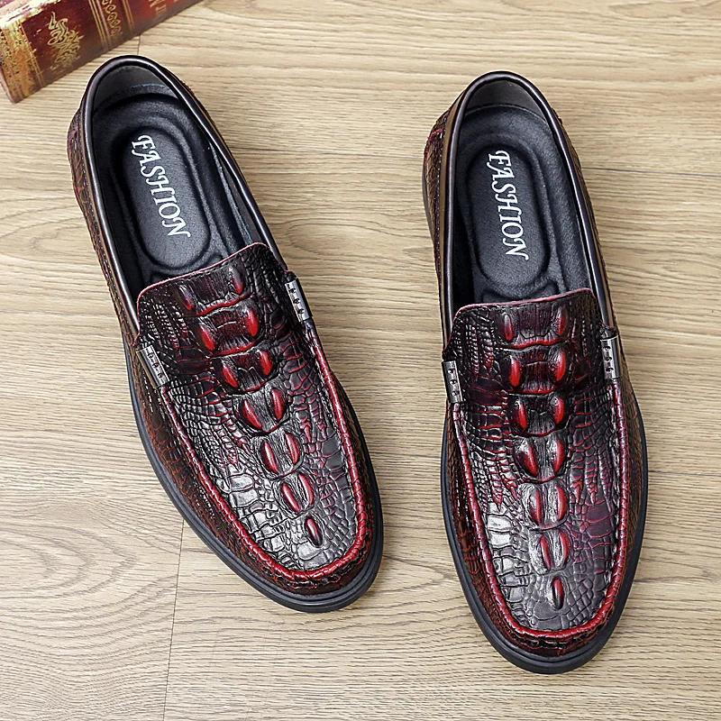 Skinn Loafers Skor Herr Äkta Läder Slip-on Mockasiner Handgjorda Man Casual Skor Kör Gå Lyxig Fritid Zapatos