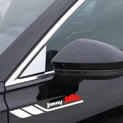Jimny Sticker Body Fender Door Side Glass Side Skirt Emblem Waterproof Heat Resistant Hides Scratches Improves Appearance Cool (Ginpaku)