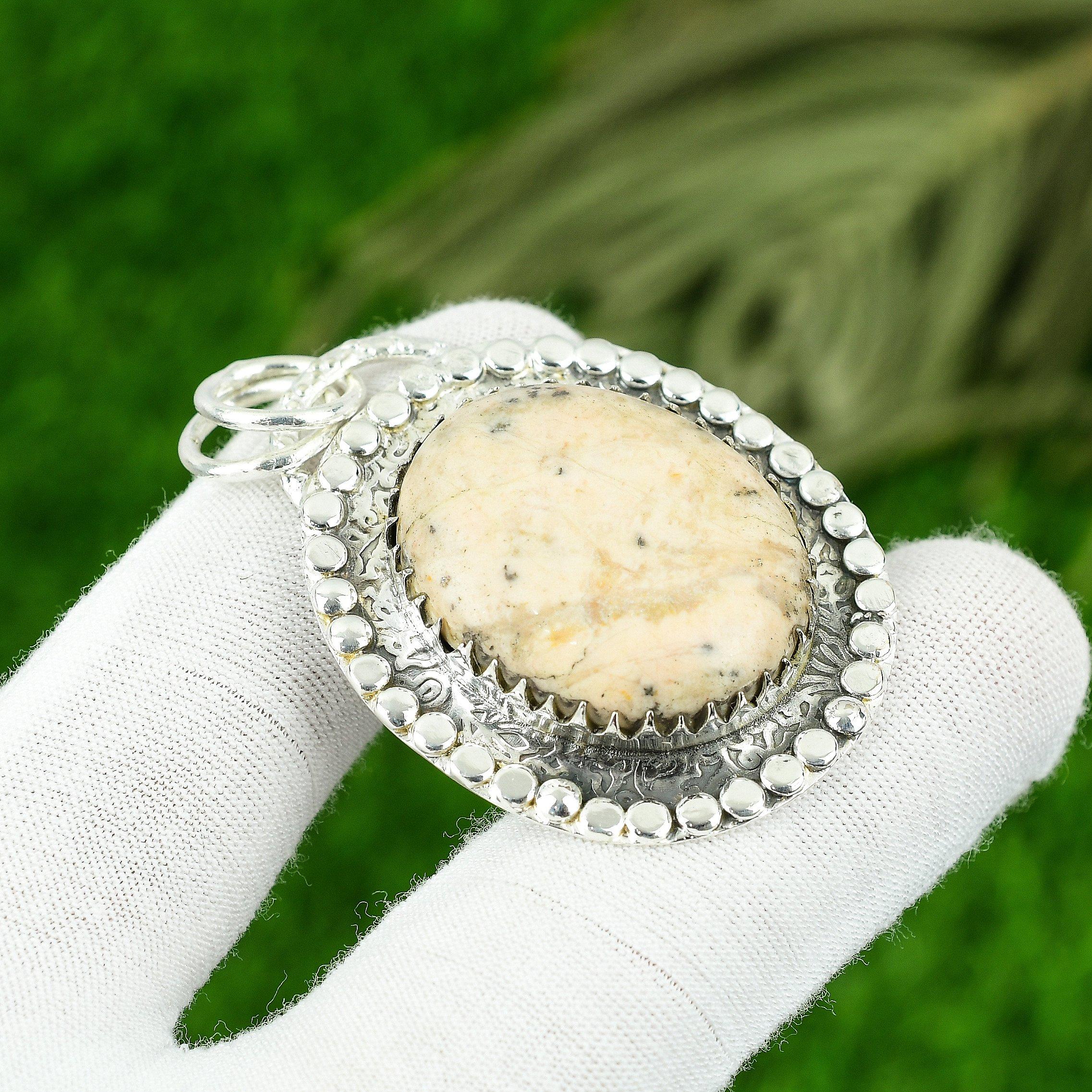 

Натуральный камень сколецит индийские украшения кулон из серебра 925 пробы для девочек