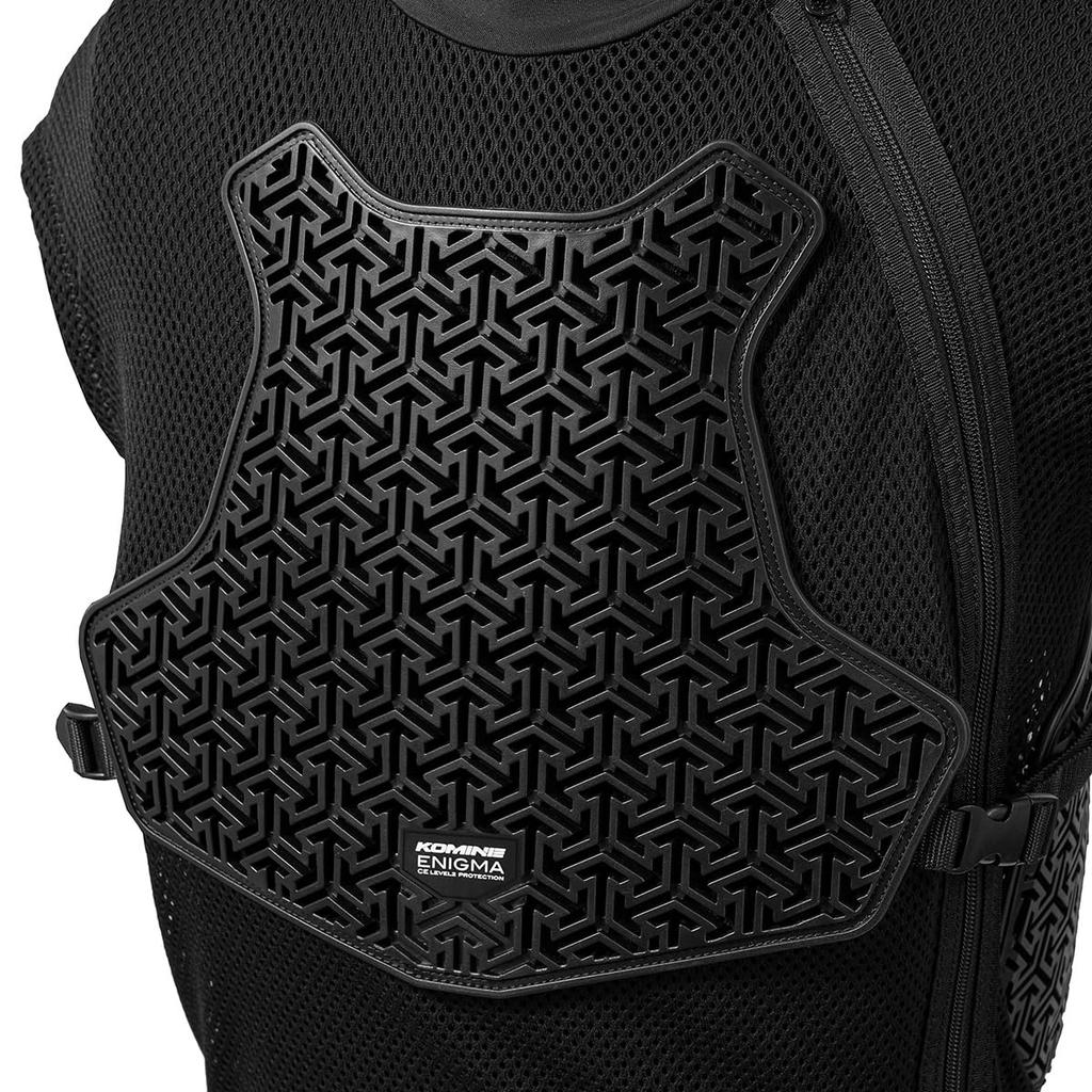 Komine Motorcycle Chest Protector Air Through Armor Vest Enigma CE2 Standard Black S SK-849
