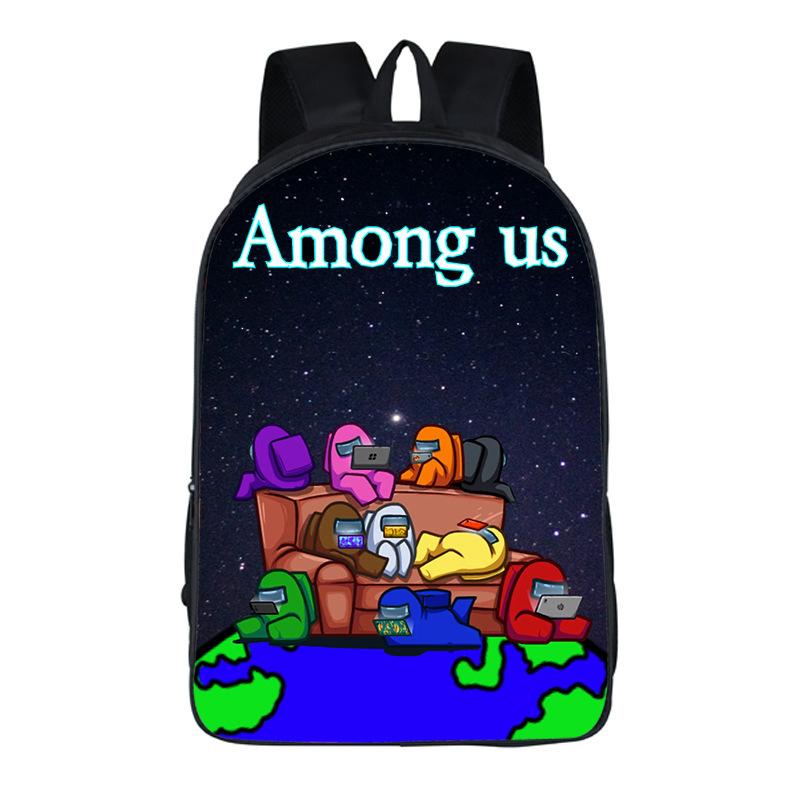 Among Us Game Merchandise Children'S Backpack Oxford Cloth Large Capacity School Bag Backpack