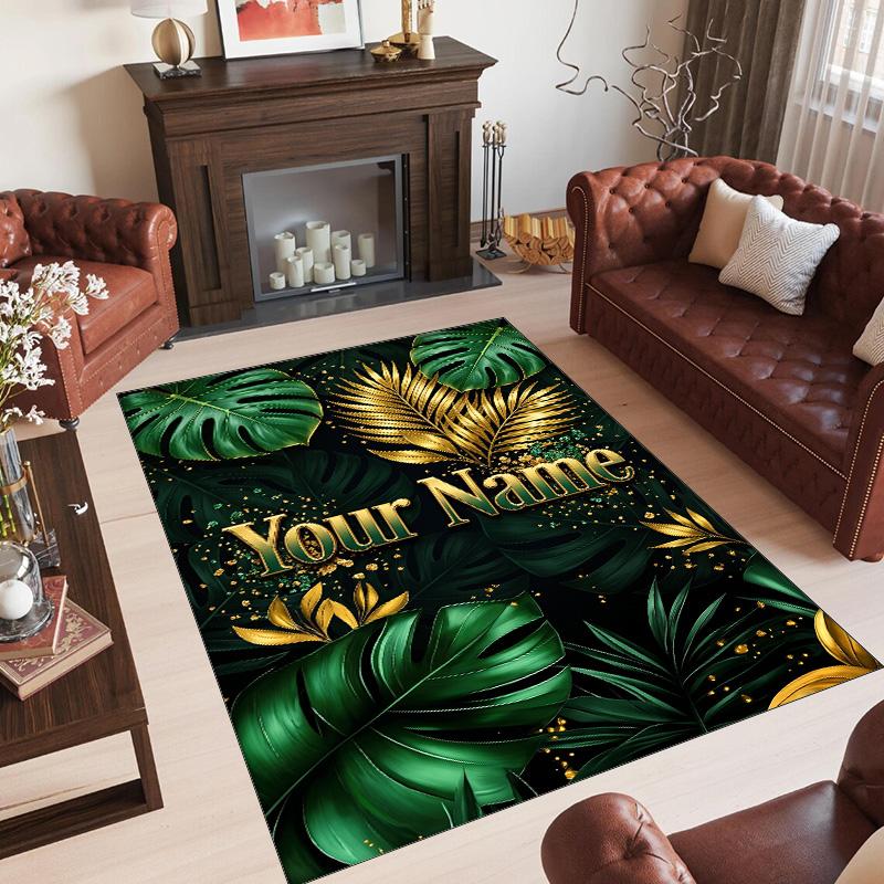 Other Similar Designs Theme Crystal Velvet Rug Personalized Custom Name Text Soft Floor Mat Home Decor