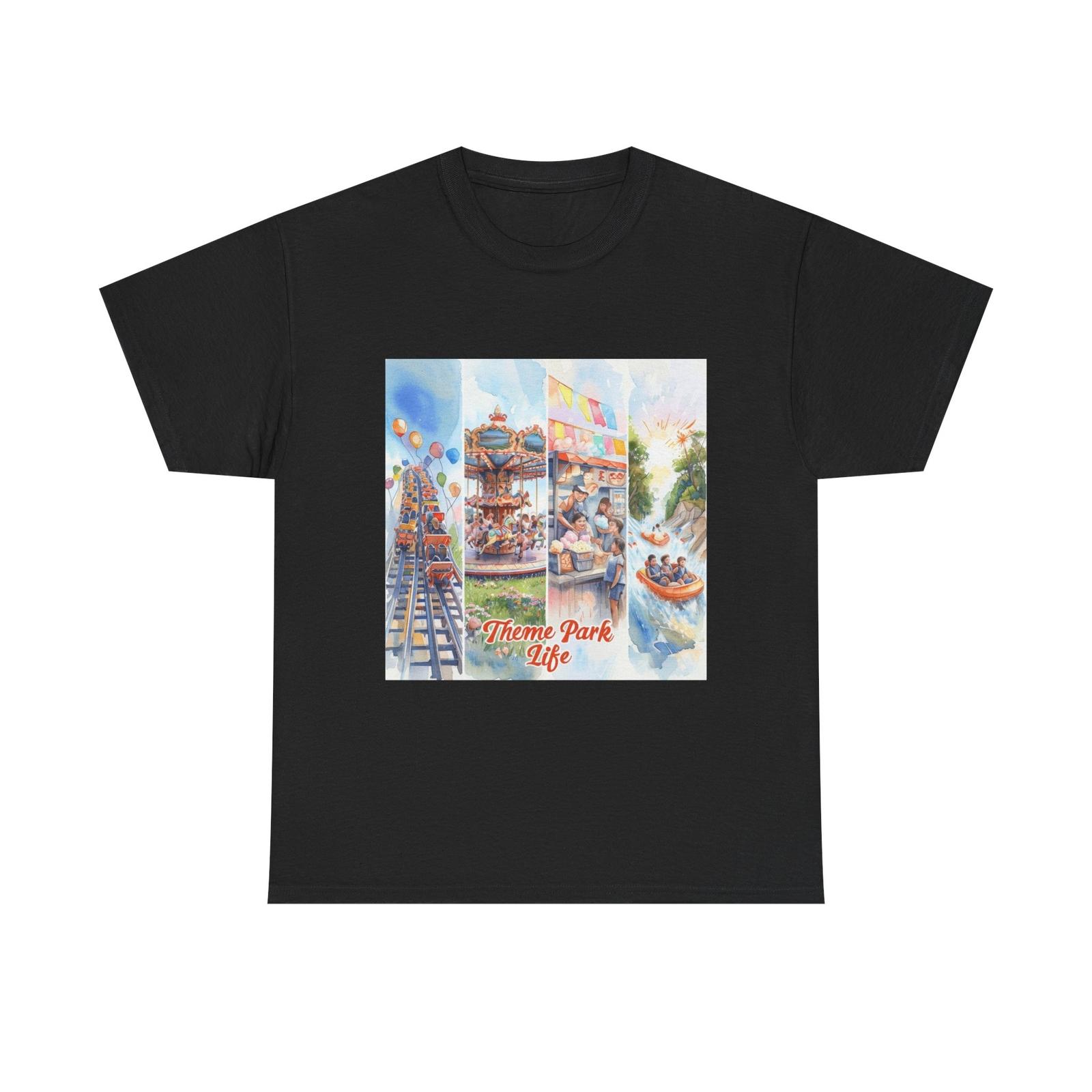 Theme Park Life Unisex Heavy Cotton Tee, Fun Adventure T-Shirt Theme Park Lovers 2XL