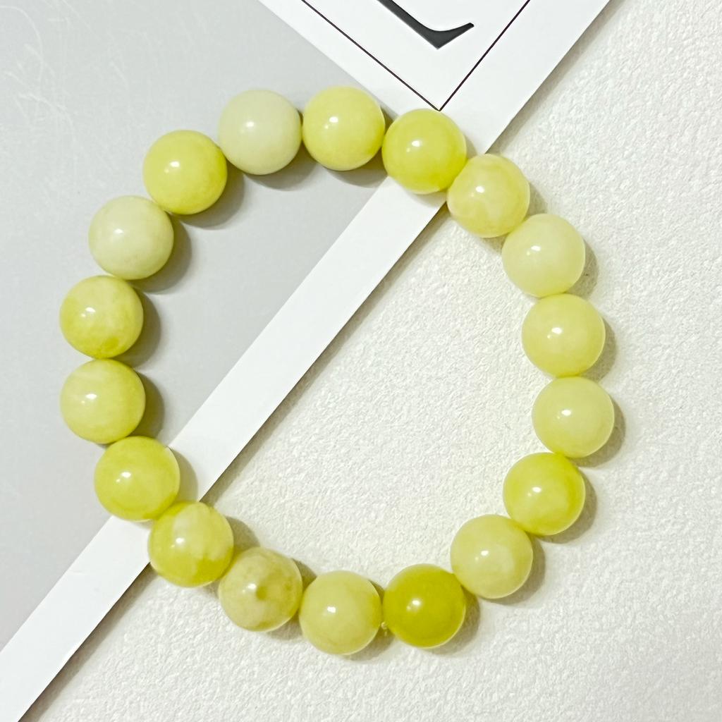 Natural Stone Beaded Bracelets for Women 10mm Round Beads Chalcedony Bangle Handmade Jewelry Gifts