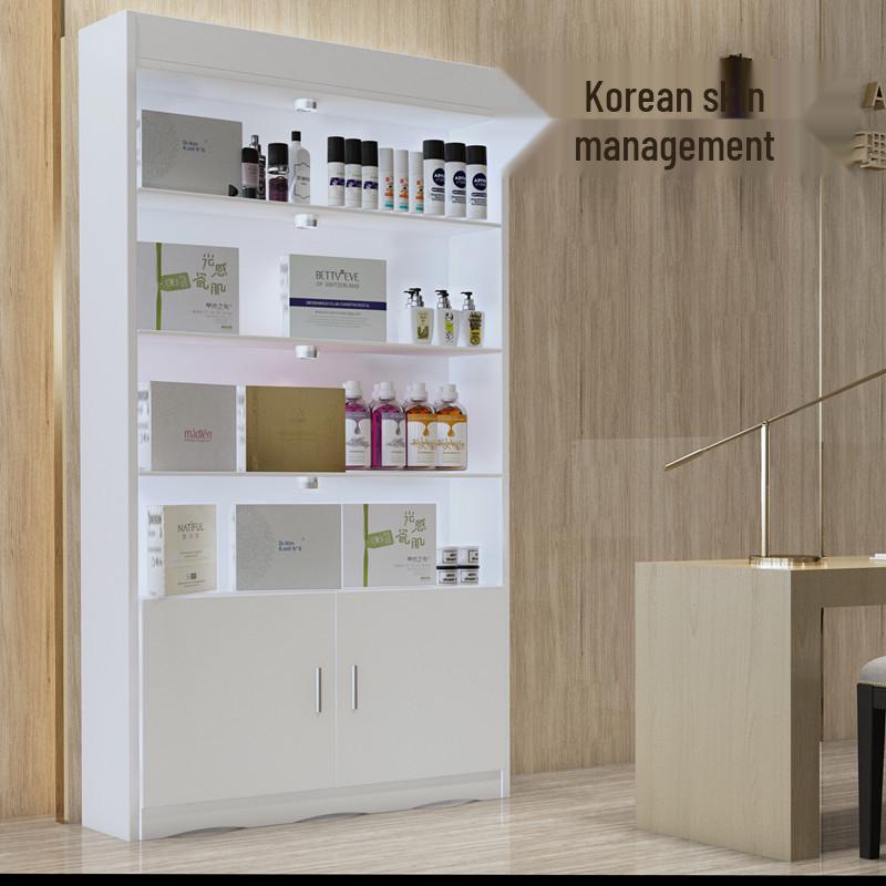 Skincare & Nail Art Display Stand - Beauty Salon Product Showcase Cabinet