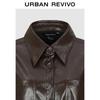 UR Women's Retro PU Open-Front Shirt
