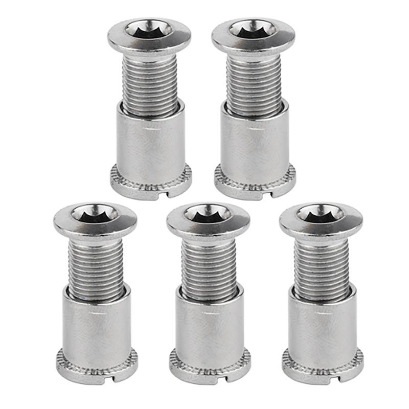 5Pcs Single Double Triple Bike Chainring Bolts Nut with Multiple Size Optional for Single, Double and Triple Chainrings