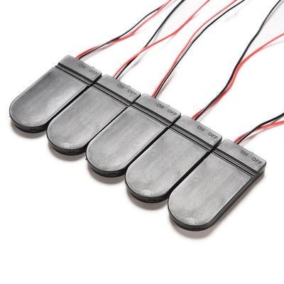 5 Adet Kendin Yap 3V Düğme Pil Tutucu Kılıf Kutusu Açma-Kapama Anahtarı Cr2032